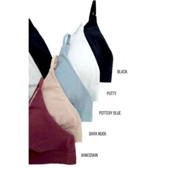 Burgundy Jersey Bralette - Picture 4 of 7